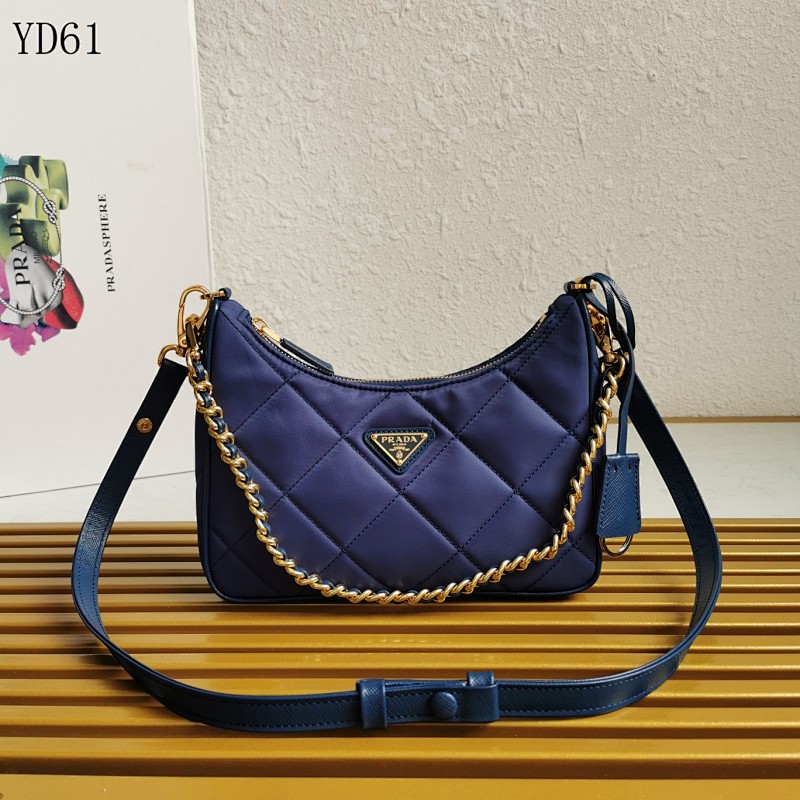 Pr4da YD61 Quilted Hobo Bag