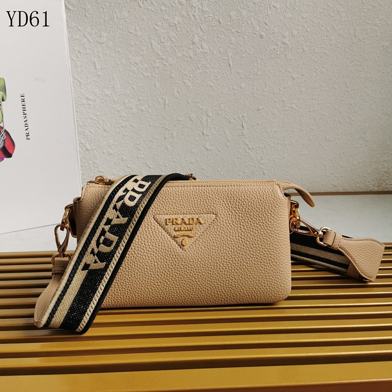 Pr4da YD6183 1BH194 Tri-Compartment Crossbody Bag