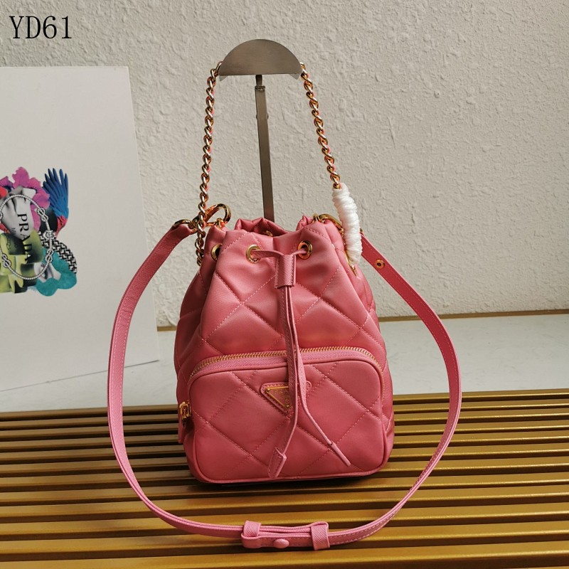 Pr4da YD61 Quilted Drawstring Shoulder Bag
