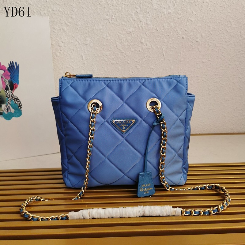 Pr4da YD61 Quilted Nylon Shoulder Bag