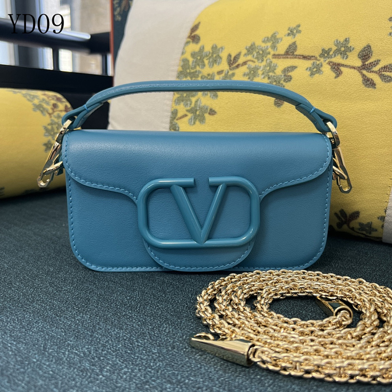 cover-141762044 Valentiino YD0968 Garavani MINI LOCÒ Small Calfskin Bag with Colorful VLogo