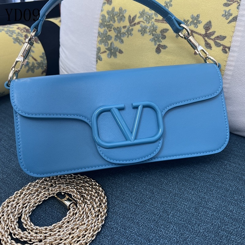 Valentiino YD0973 Locò Leather Handbag with Colorful VLogo