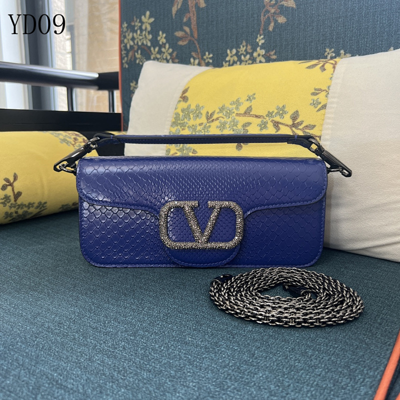 Valentiino YD0973 7030L Large Snake Print Mini Lock Bag