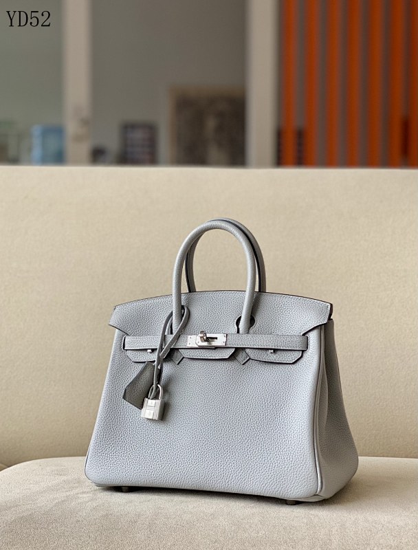 Hermez YD52 Kelly Bag Ice Blue Silver Hardware