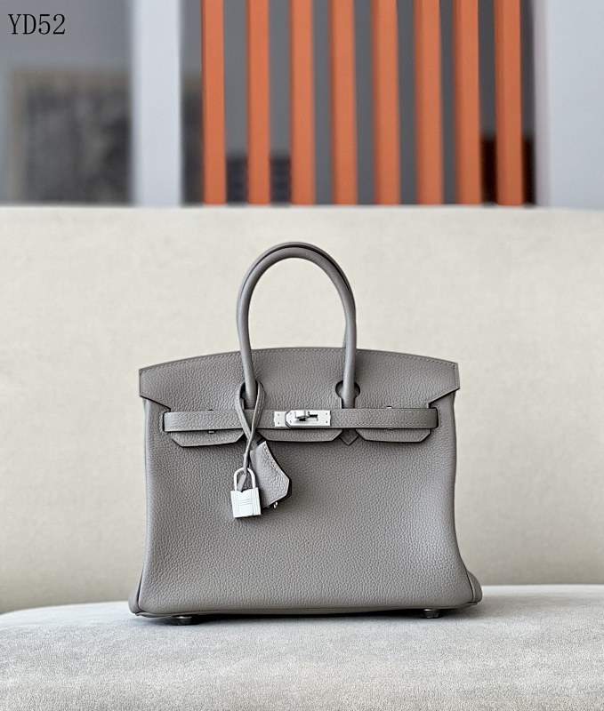 Hermez Birkin 25 YD52 Grey Silver Hardware
