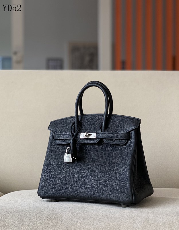 Hermès YD52 Kelly Bag Black with Silver Hardware