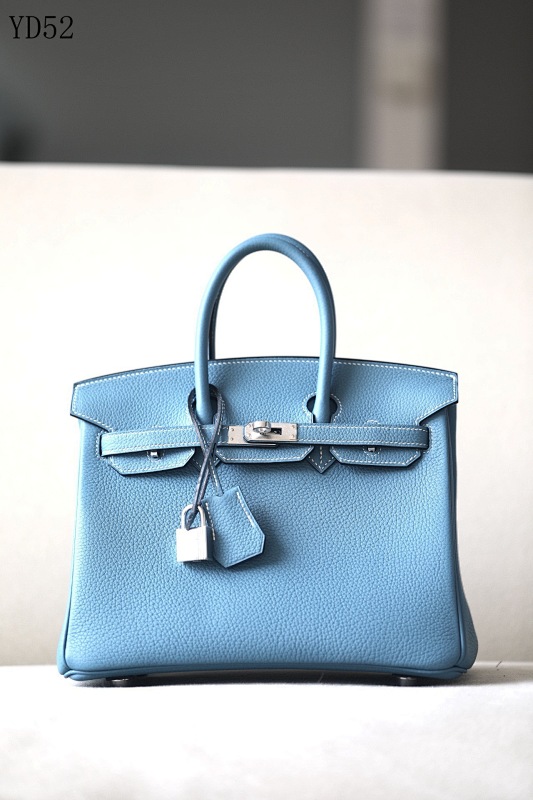 Hermez Birkin YD52 Handbag - Blue Togo Leather Silver Hardware