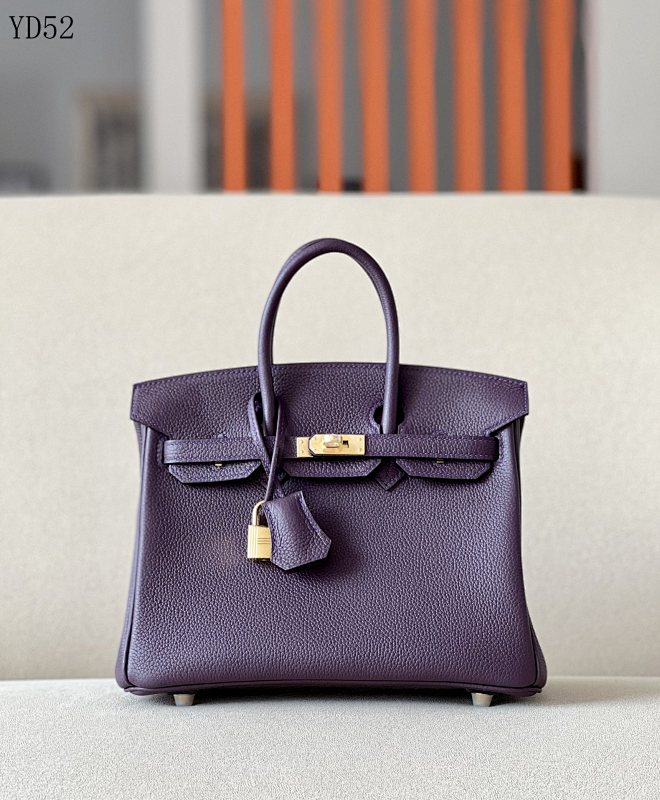 Hermez YD52 Kelly Bag 25cm Purple Togo Leather