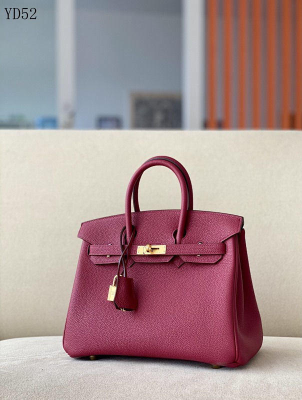 Hermez YD52 130 Bordeaux Togo Leather Kelly Bag