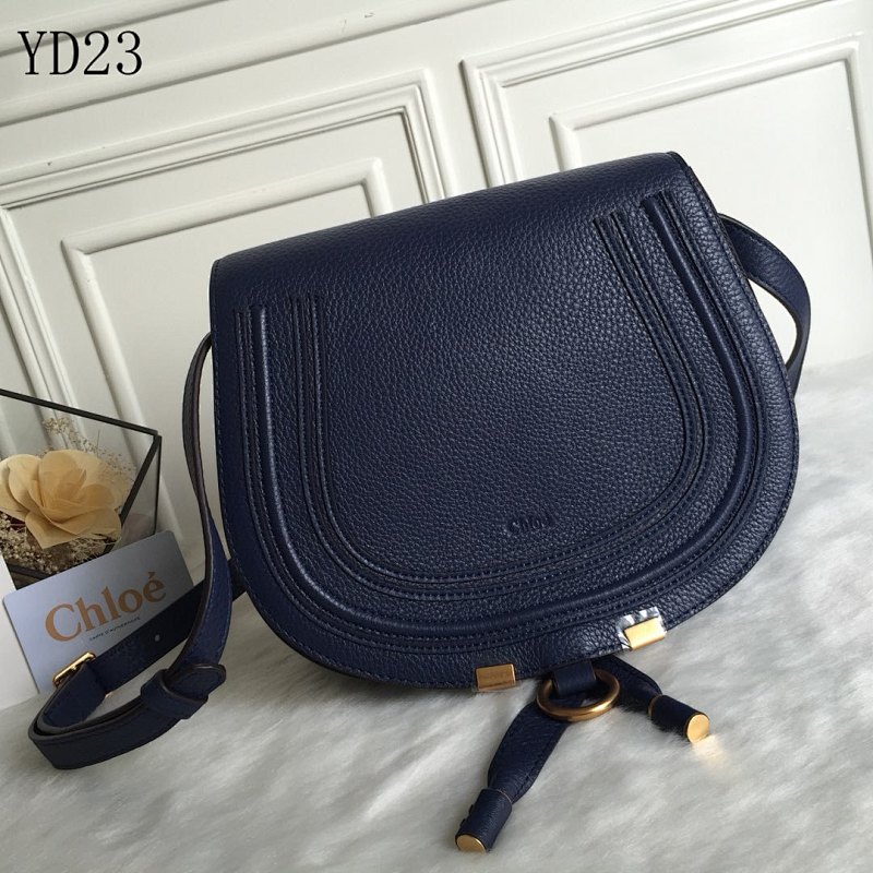 Chloé YD2355 Horsebit Leather Crossbody Bag