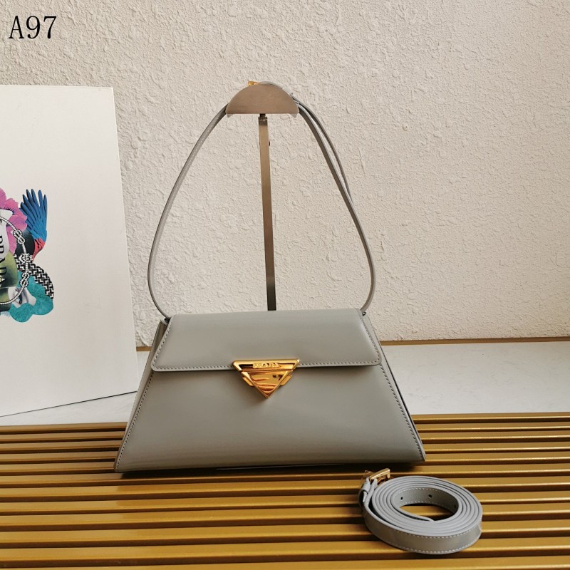 Pr4da – YD6170 1BD343 – Triangular Flap Shoulder Bag