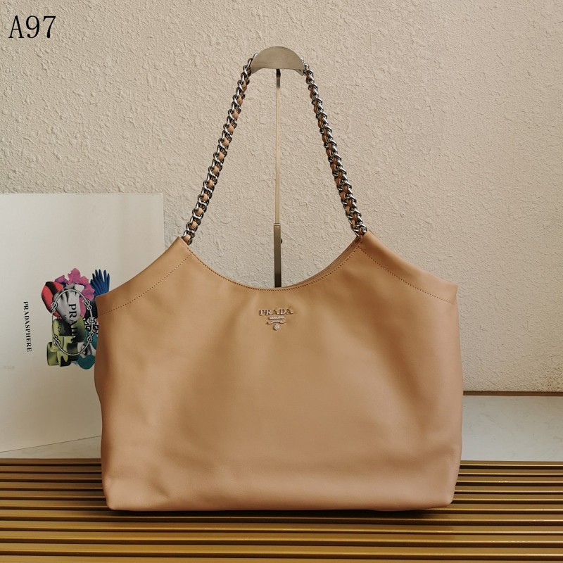PRA/D A97 Tan Chain Tote Bag