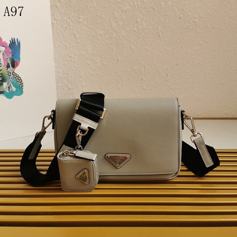 Pr4da 2VD059 Crossbody Bag in Saffiano Leather