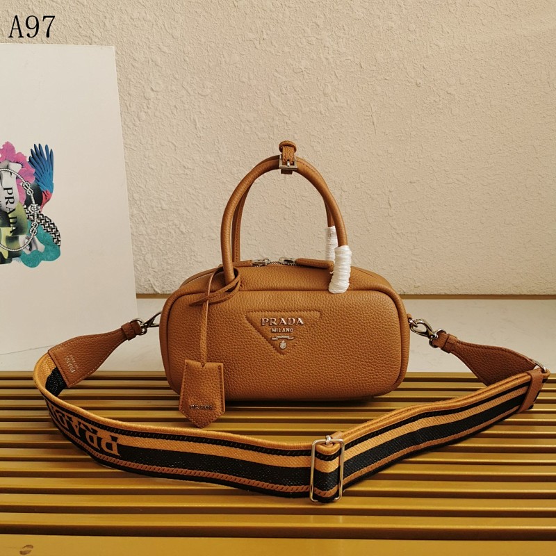 Pr4da 1BB102 Calfskin Leather Tote Bag
