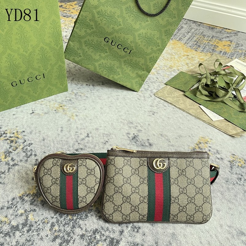Gucc1 YD8150 GG Supreme Web Stripe Belt Bag