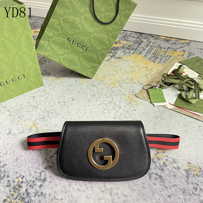 Gucc1 YD8160 Belt Bag with Interlocking G Logo