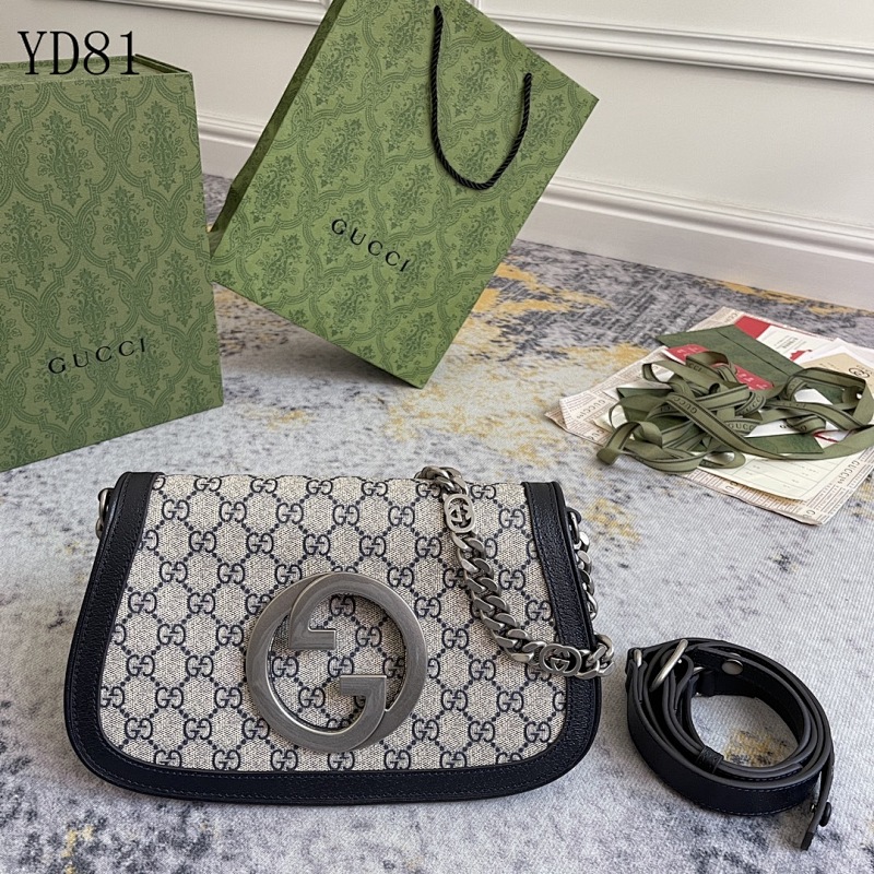 Gucc1 YD8164 Leather Shoulder Bag