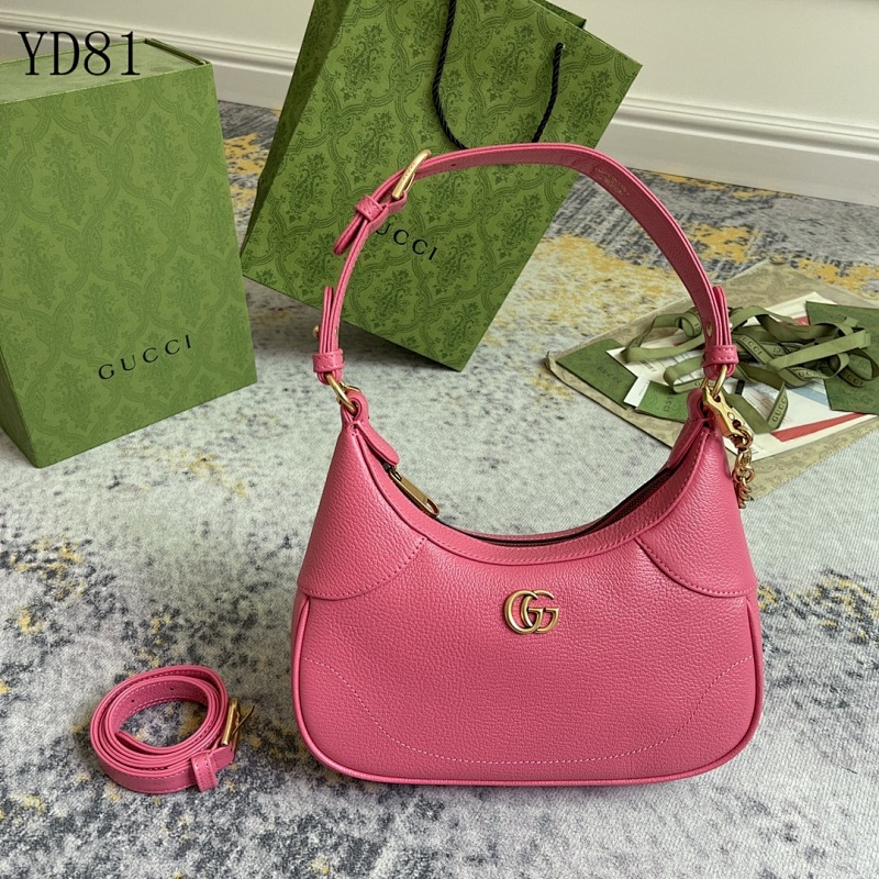 Gucc1 YD8166 Pink Leather Shoulder Bag
