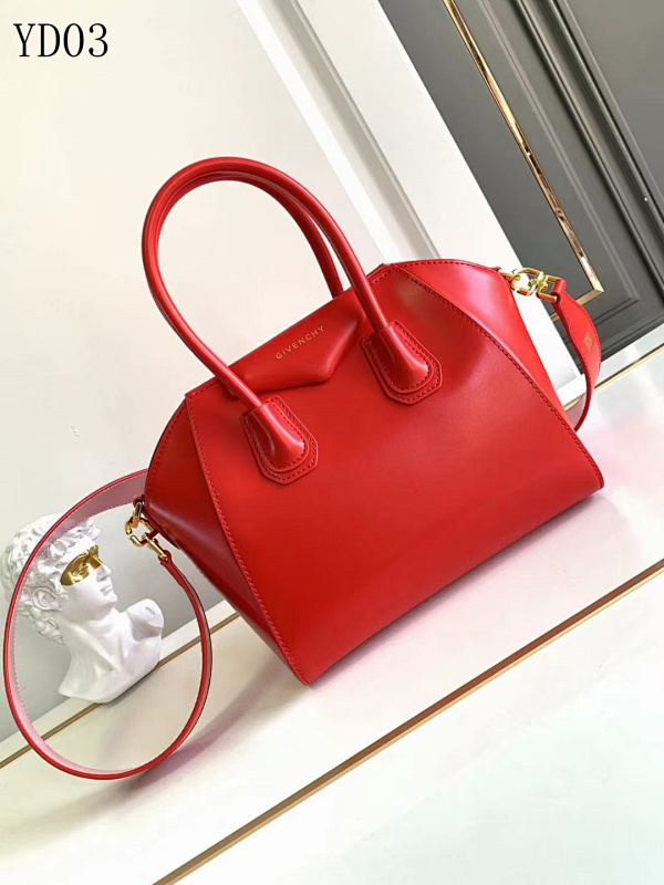 Givnchee YD0375 Red Leather Tote Bag