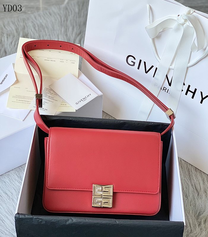 Givnchee YD0362 4G Series Red Leather Handbag