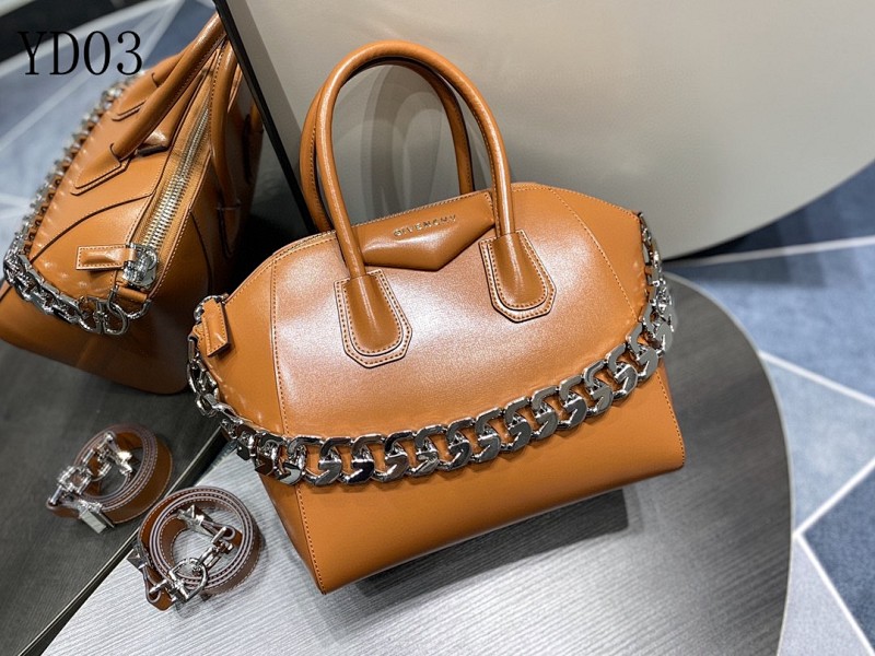 Givnchee YD03 Tan Leather Tote Bag