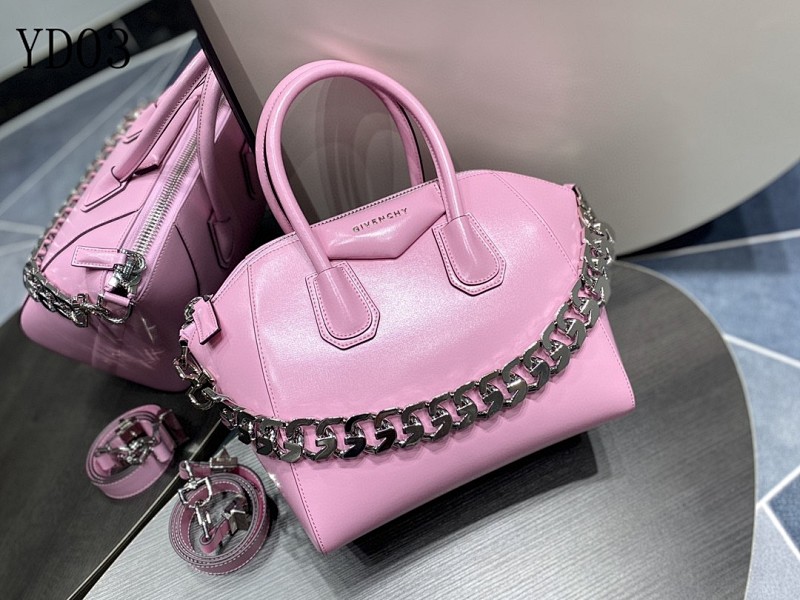 Givnchee YD03 Pink Leather Tote Bag