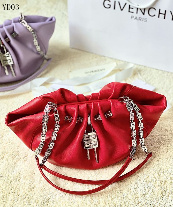 Givnchee YD03 Red Leather Chain Shoulder Bag