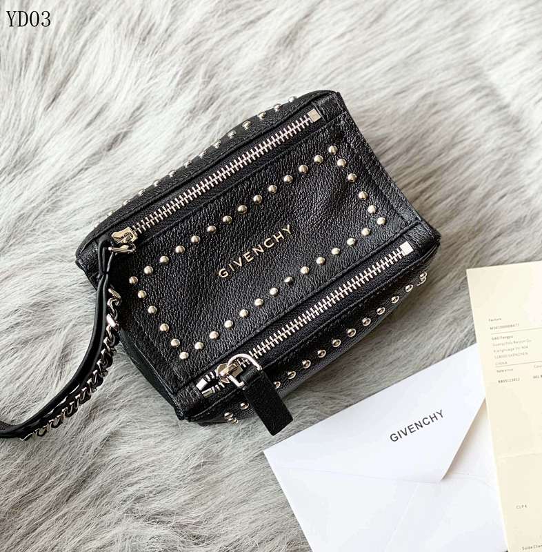 Givnchee YD03 Studded Leather Crossbody Bag