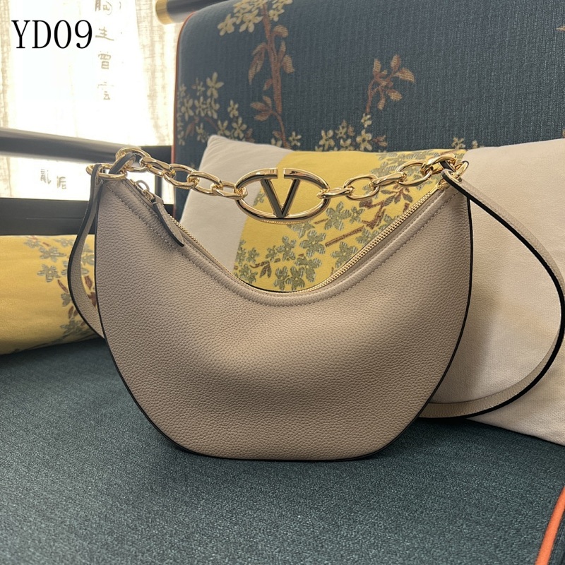 Valentiino YD0970 Small Rockstud Hobo Bag