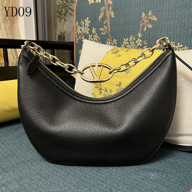 Valentiino Garavani VLOGO Moon Large Leather Hobo Bag