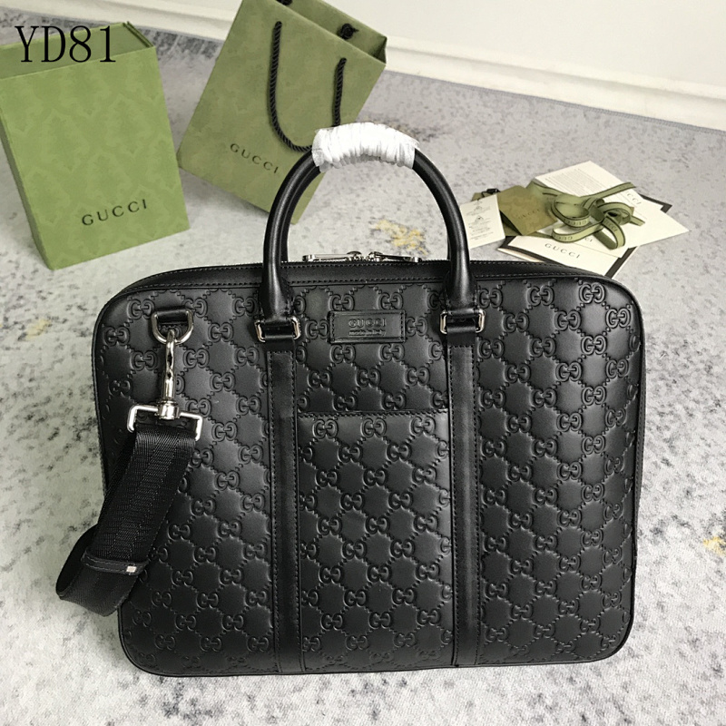 Gucc1 YD8152 Quilted GG Supreme Briefcase