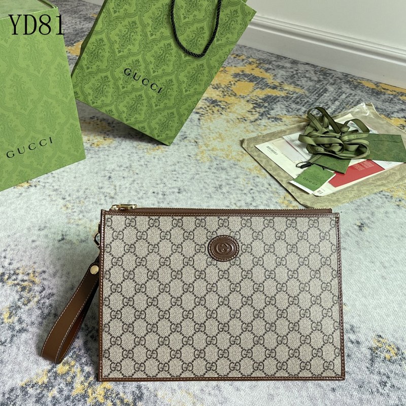 Gucc1 YD8130 GG Supreme Clutch Bag