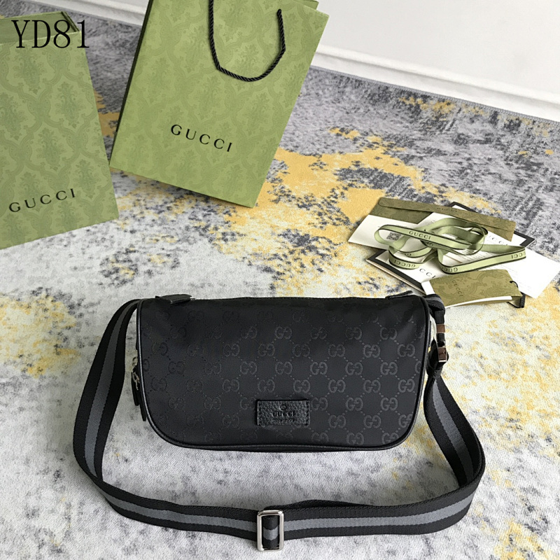 Gucc1 YD8129 GG Supreme Nylon Crossbody Bag