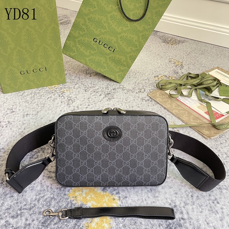 Gucc1 YD8143 Crossbody Bag with GG Supreme Pattern