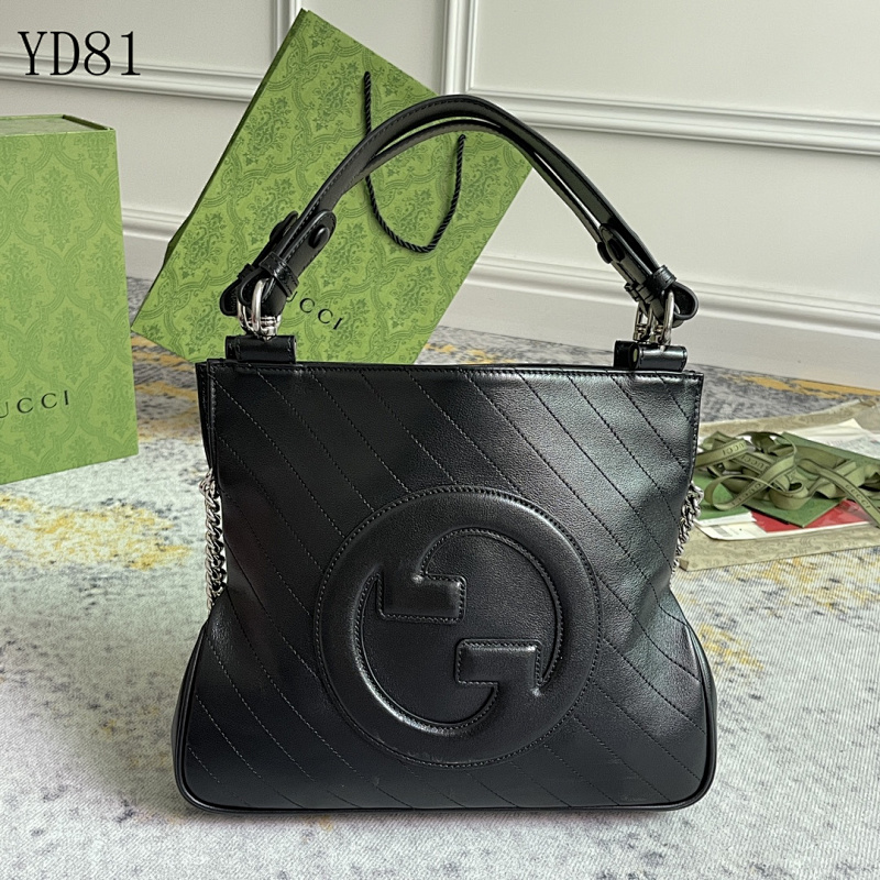 Gucc1 YD8168 Quilted Leather Shoulder Bag