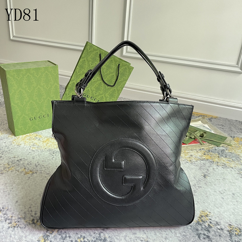Gucc1 YD81 Diagonal Stitched Tote Bag