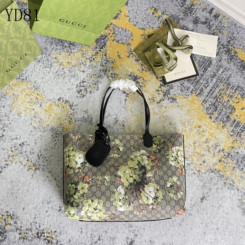 Gucc1 YD8129 Floral GG Supreme Tote Bag