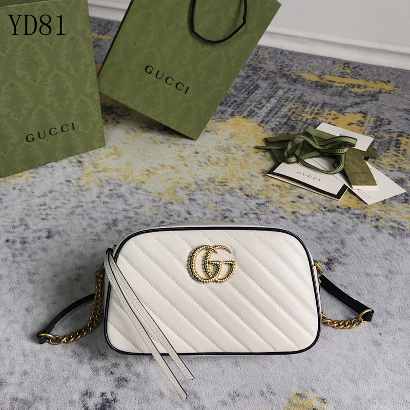 cover-151580916 Gucc1 YD8144 White Quilted Leather Crossbody Bag