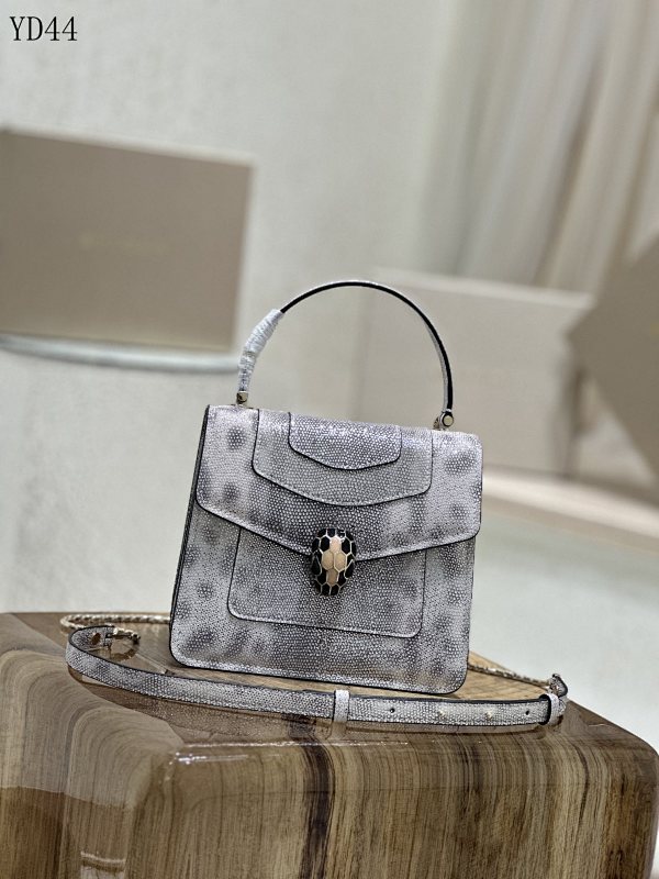 Bvl8ariii YD4493 Silver Python Snake Head Bag