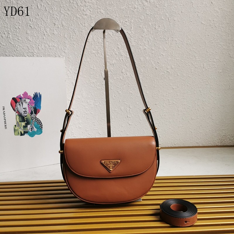 cover-152955117 Pr4da YD61 Moon Bag – Brown Leather Crossbody