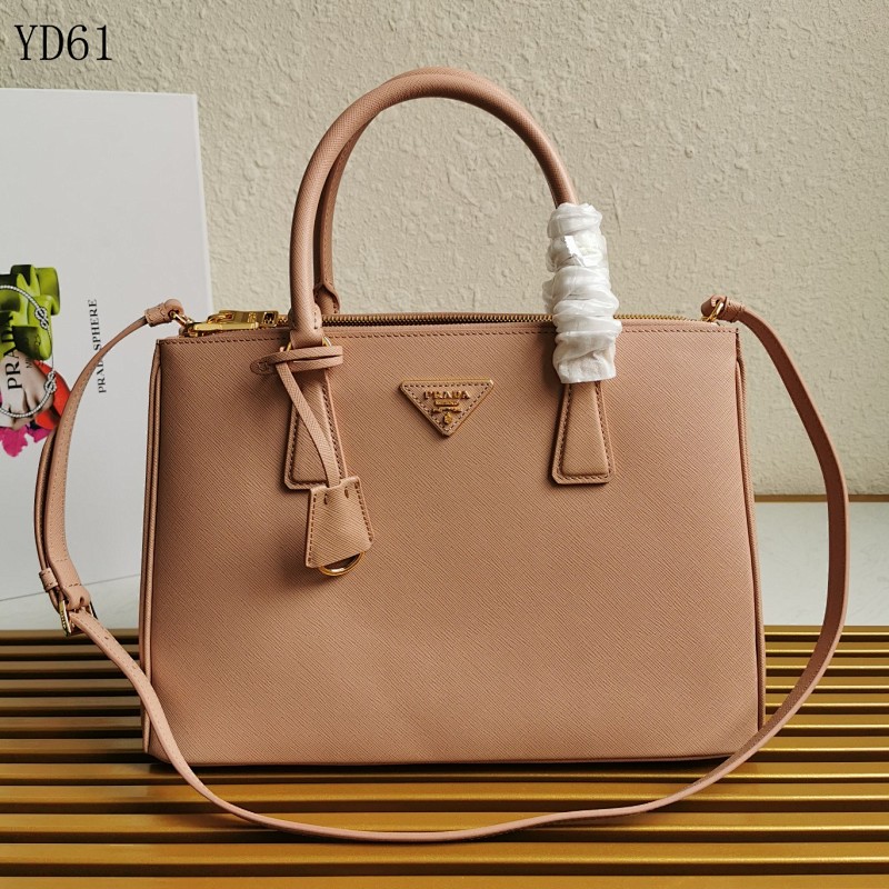 PRADA YD61 Mini Tote Bag in Pink Saffiano Leather