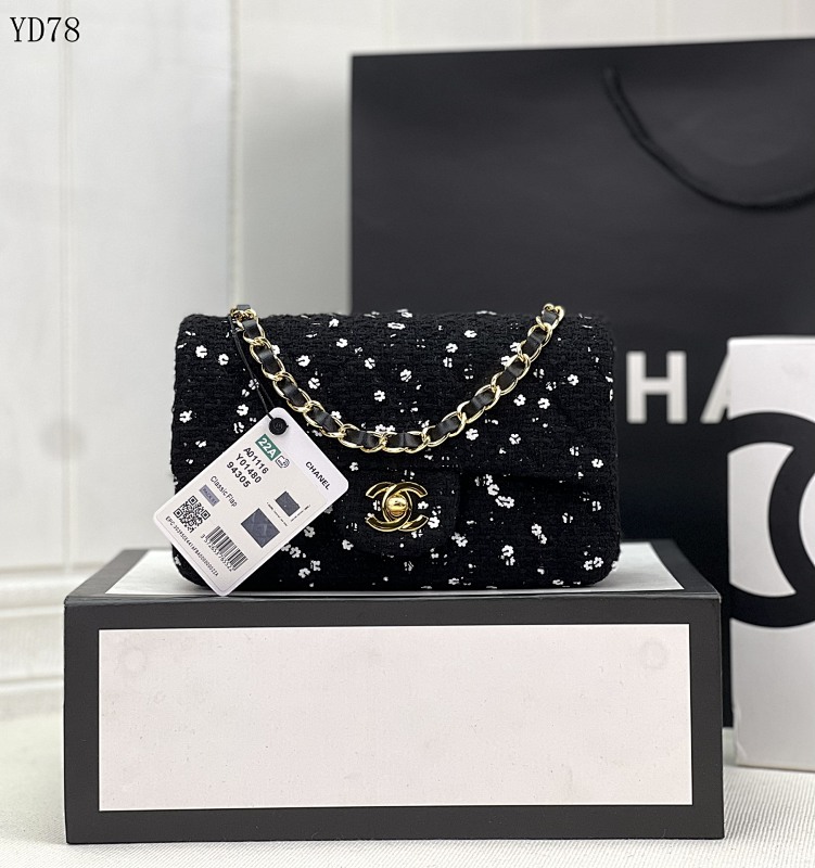 CHANELL YD78 Mini Flap Bag with Dalmatian Print