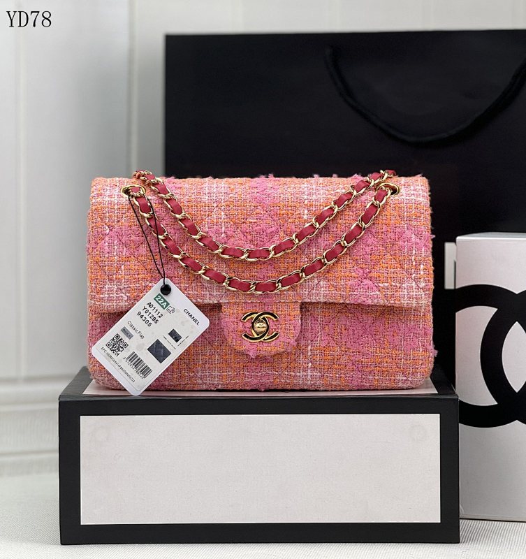 CHANELL YD78 Tweed Flap Bag