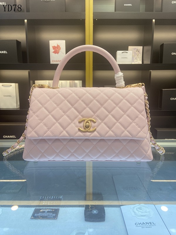 CHANELL YD78080 Quilted Caviar Leather Flap Bag