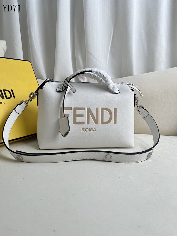 F3ndii YD71072 Boston Handbag with Top Handle and Detachable Strap