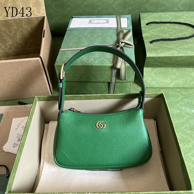 Gucc1 YD43052 Green Leather Tote Bag