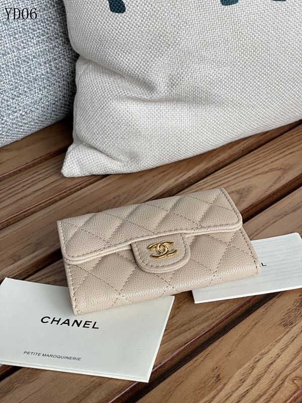 CHANELL AP0214 Quilted Caviar Card Holder