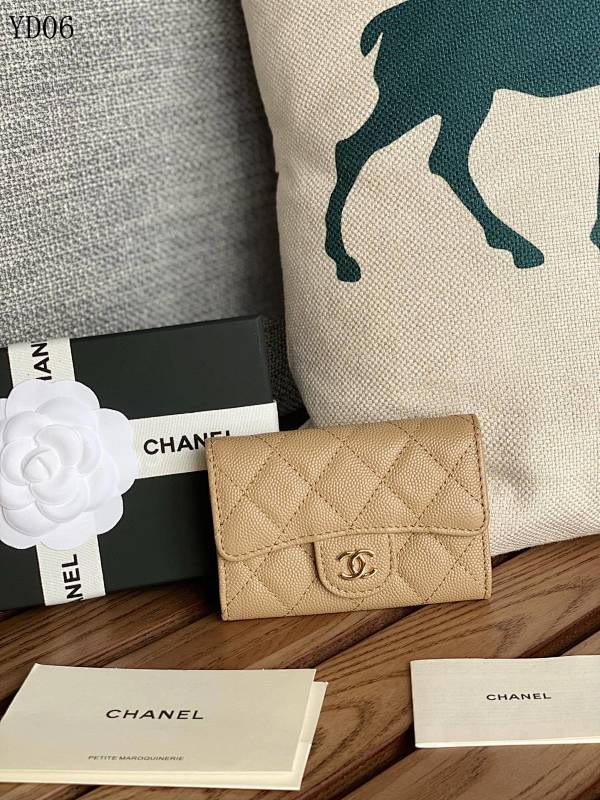 cover-156735617 Chan3l YD06014 Caviar Leather Wallet Card Holder