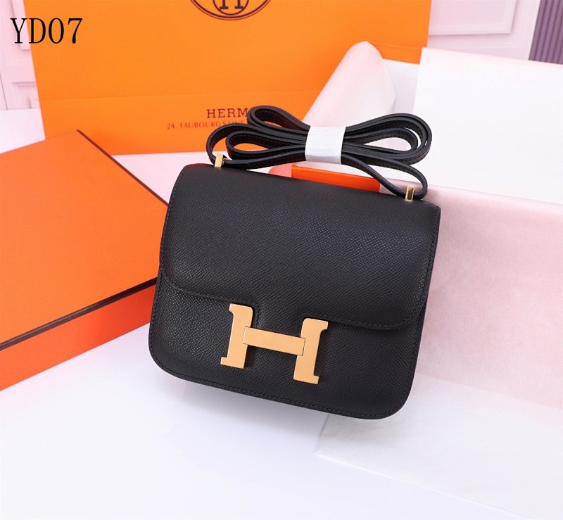 Hermès Constance YD07 Black Leather Mini Bag