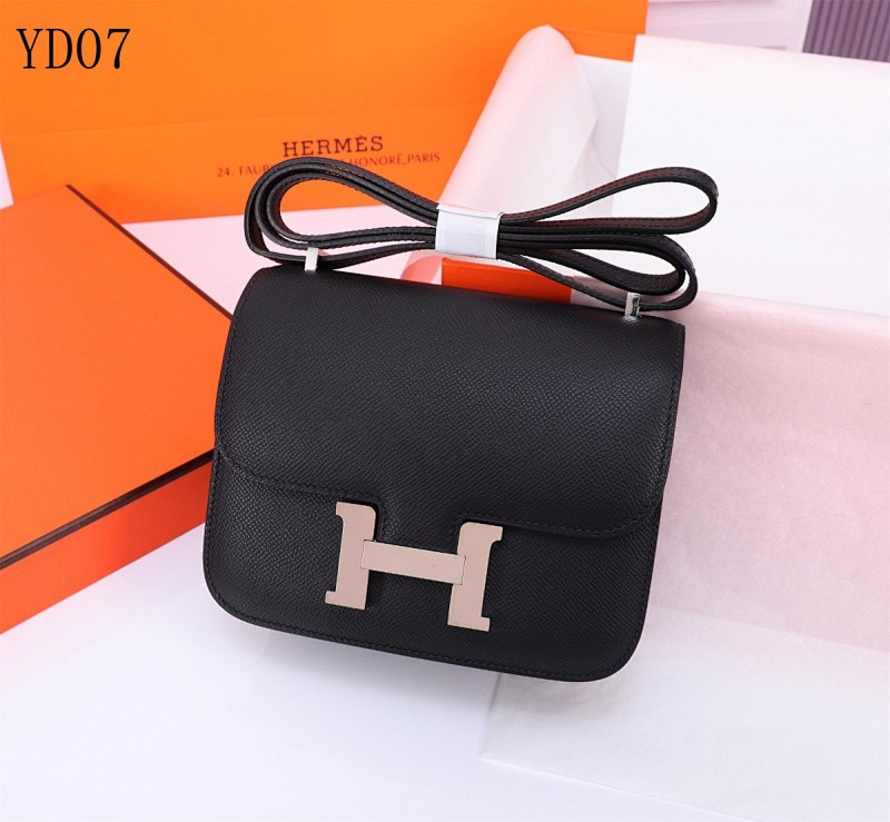 Hermez Constance YD07 Black Leather Clutch